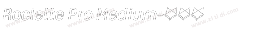 Roclette Pro Medium字体转换
